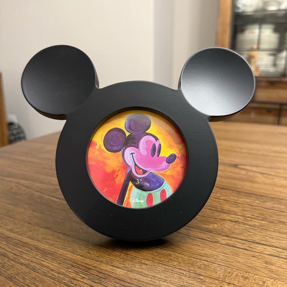 Mickey Mouse Black Wood Picture Frame